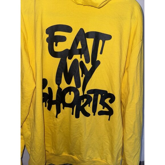 The Simpsons Bart Simpson EAT MY SHORTS Mens XL Hoodie Sweater Pull‎ Over HTF - Picture 6 of 9